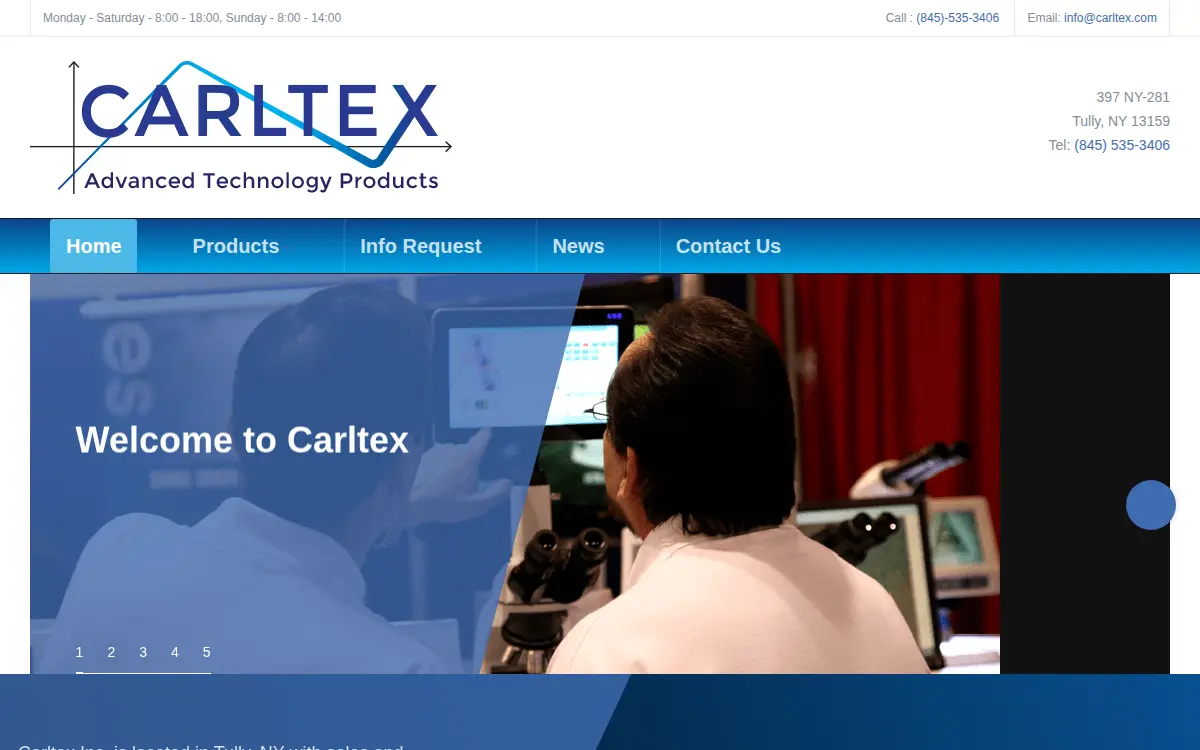 Homepage of Carltex International INC