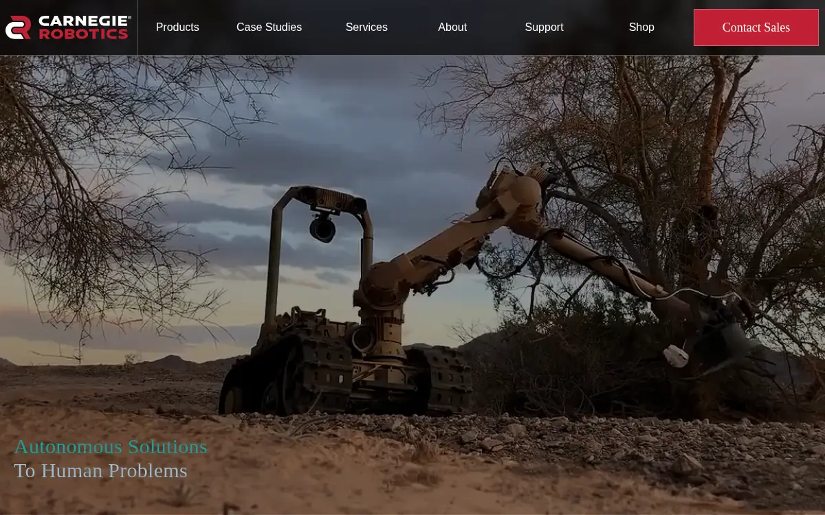 Homepage of Carnegie Robotics LLC