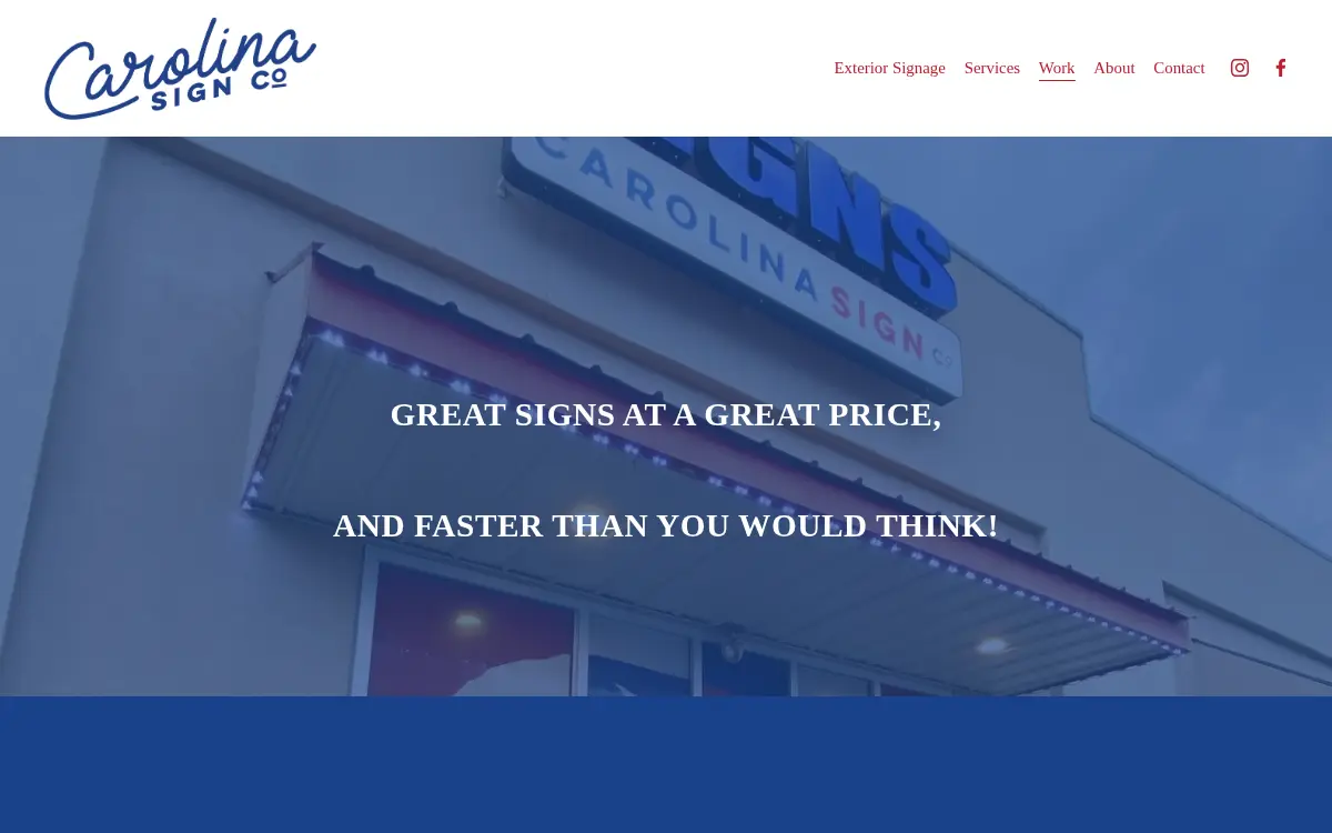 Homepage of Carolina Moon Signs and Graphics Company LLC