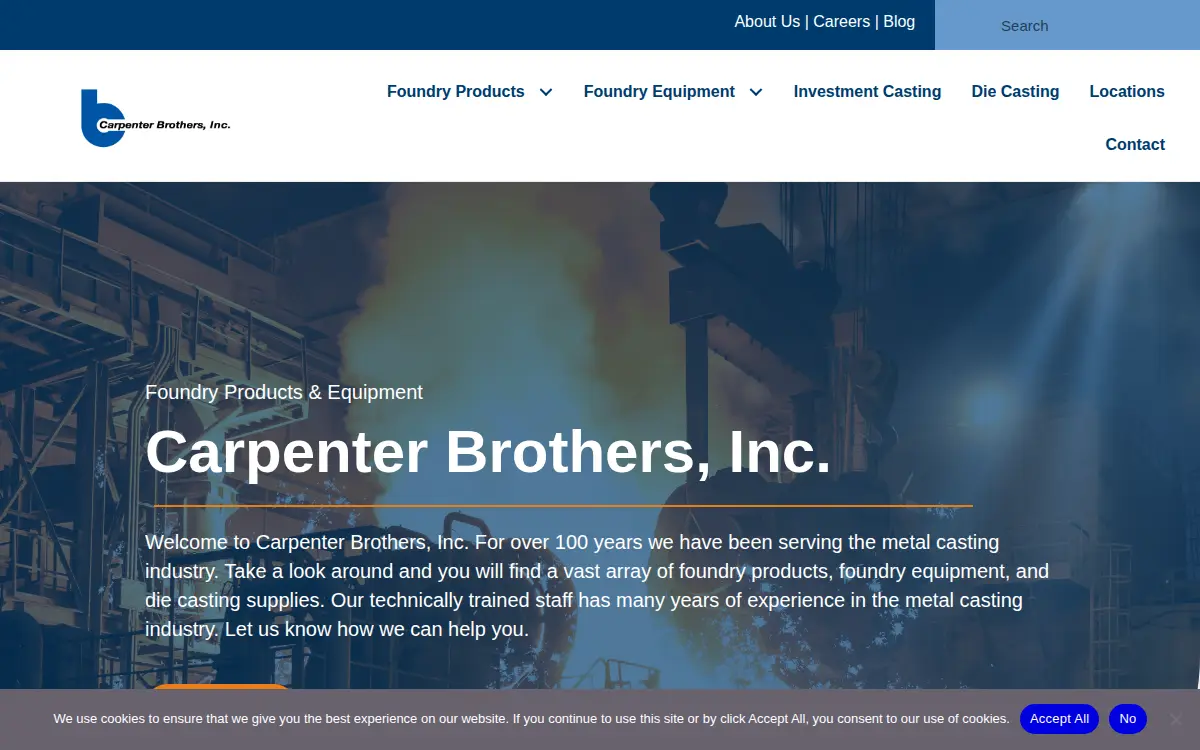 Homepage of Carpenter Brothers, INC.