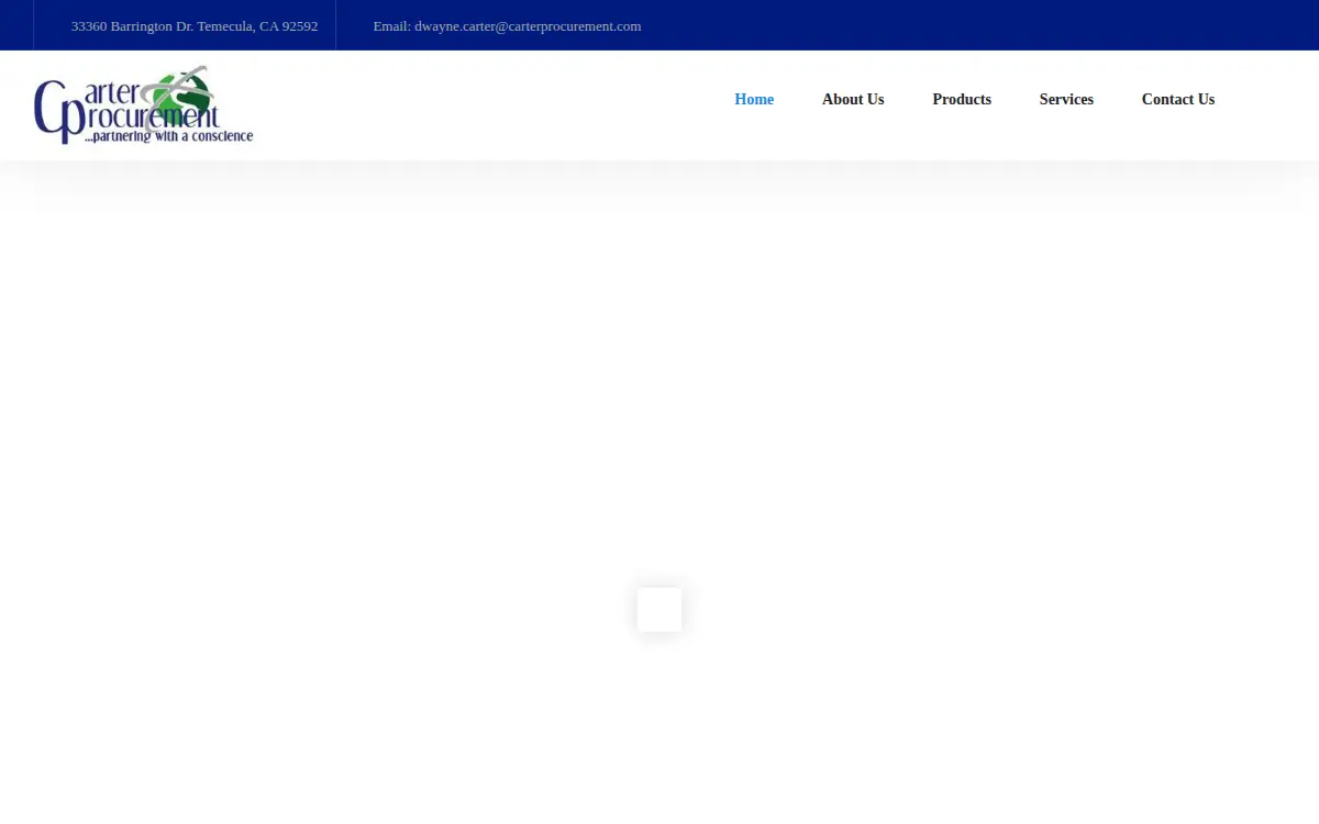 Homepage of Carter Procurement INC.