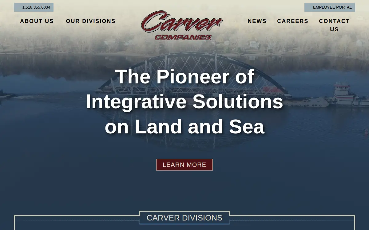 Homepage of Carver Marine Steel Works, LLC