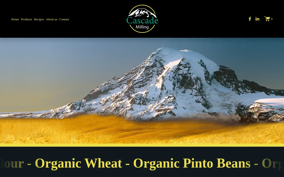 Homepage of Cascade Flour, LLC