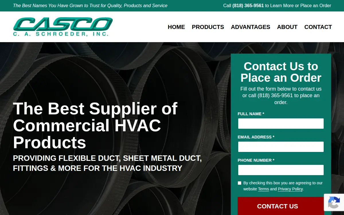 Homepage of C. A. Schroeder, INC.