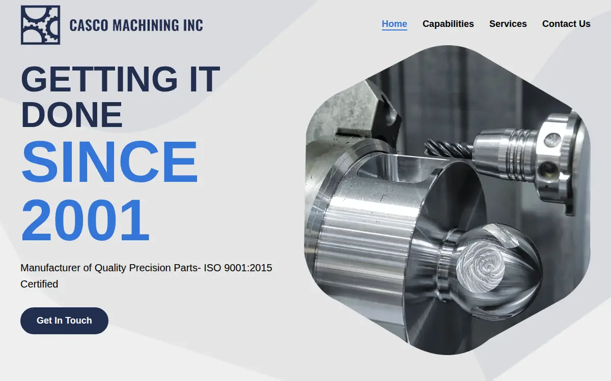 Homepage of Casco Machining, INC.