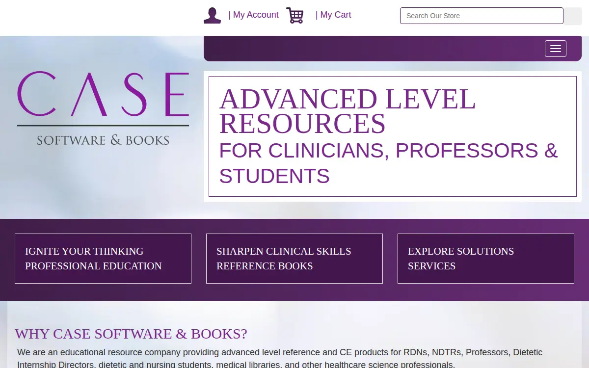 Homepage of Case Software
