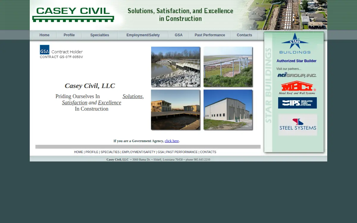 Homepage of Casey Civil, L.l.c.