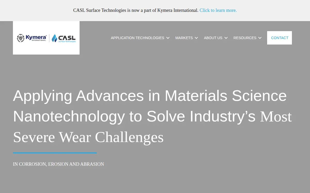 Homepage of Corrosion and Abrasion Solutions (usa) LLC