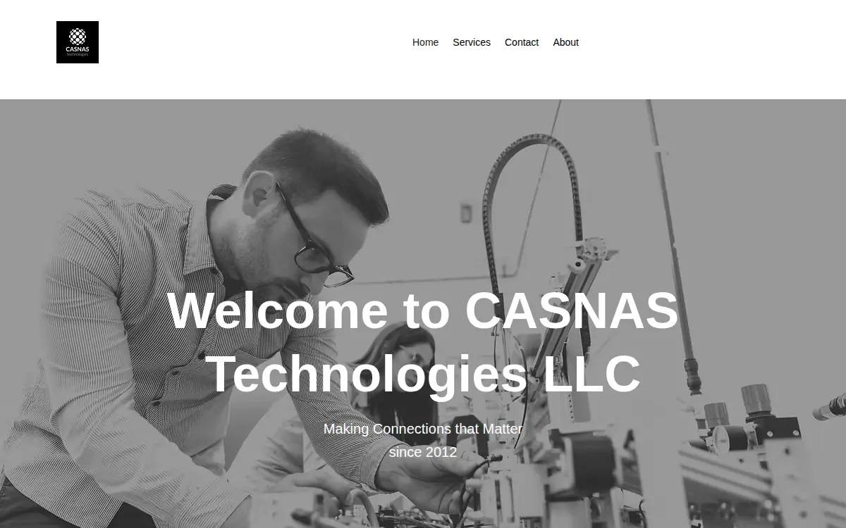 Homepage of Casnas Technologies LLC