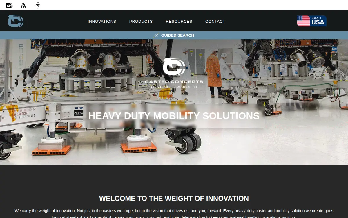 Homepage of Caster Concepts INC
