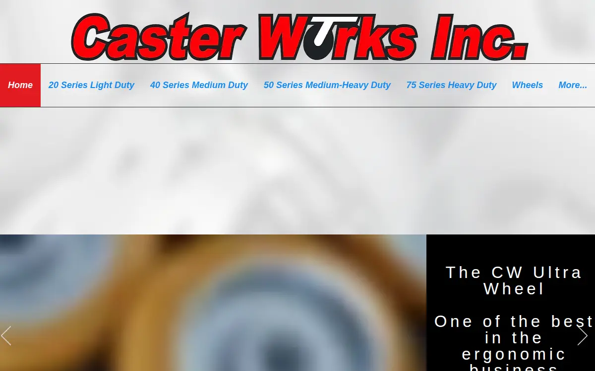 Homepage of Caster Works and Material Handling, INC