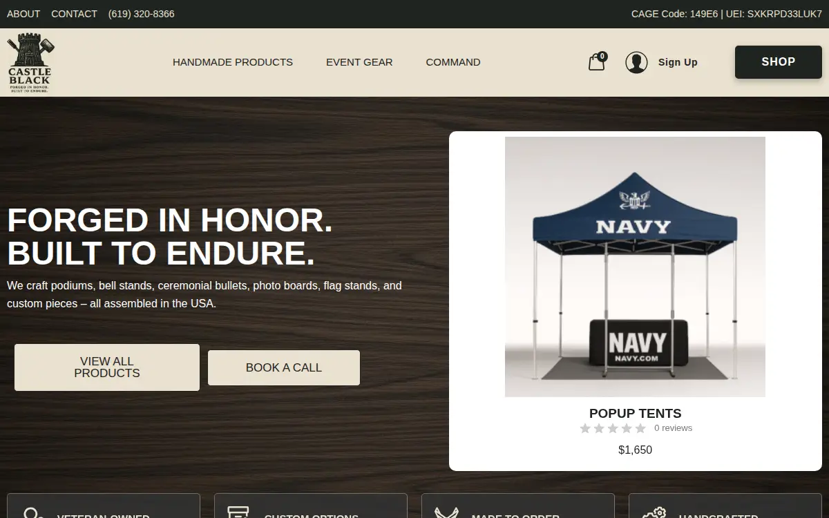 Homepage of Touch Down LLC