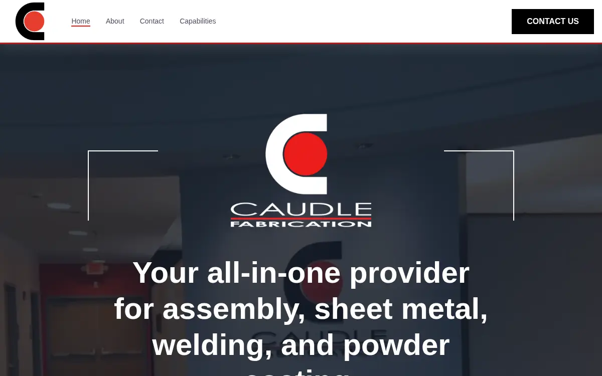 Homepage of Caudle Fabrication LLC