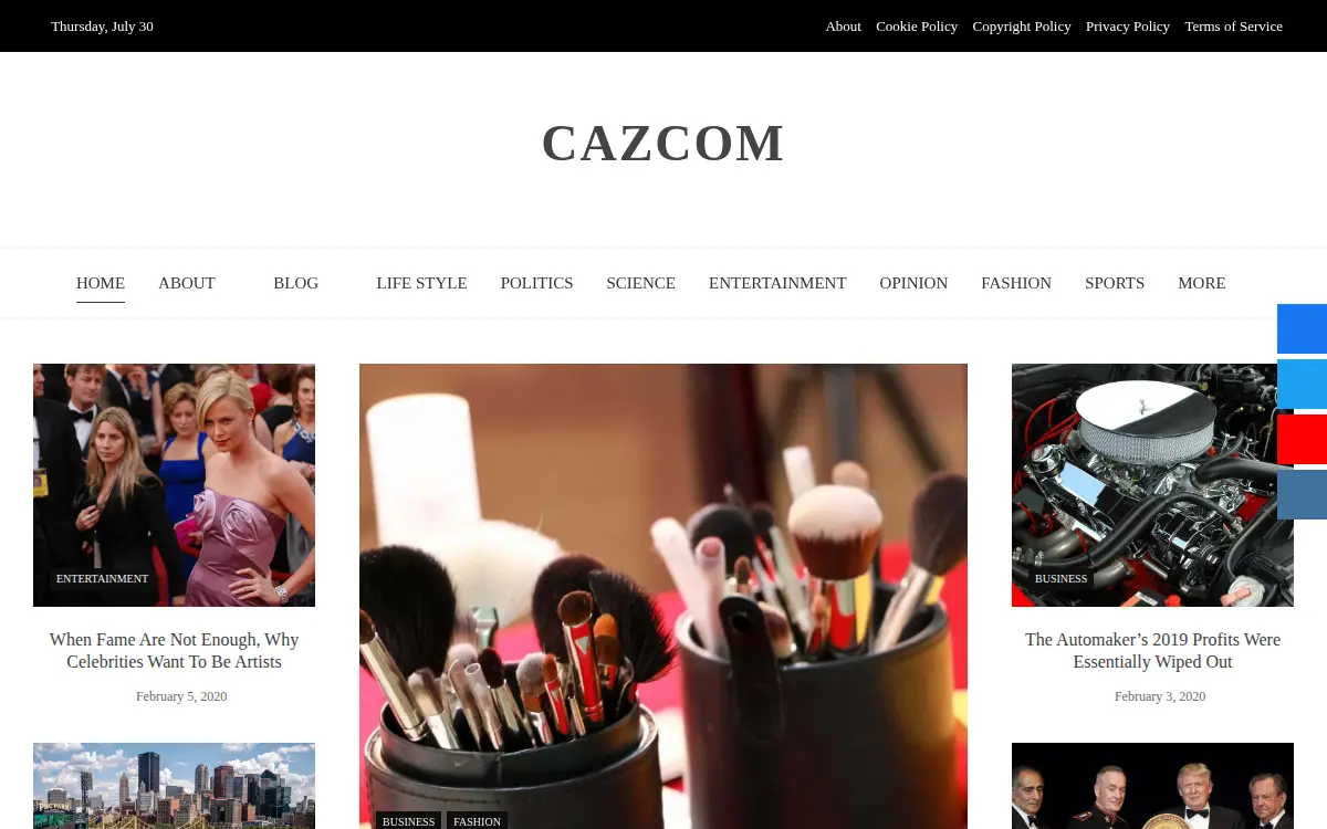 Homepage of Cazcom, INC