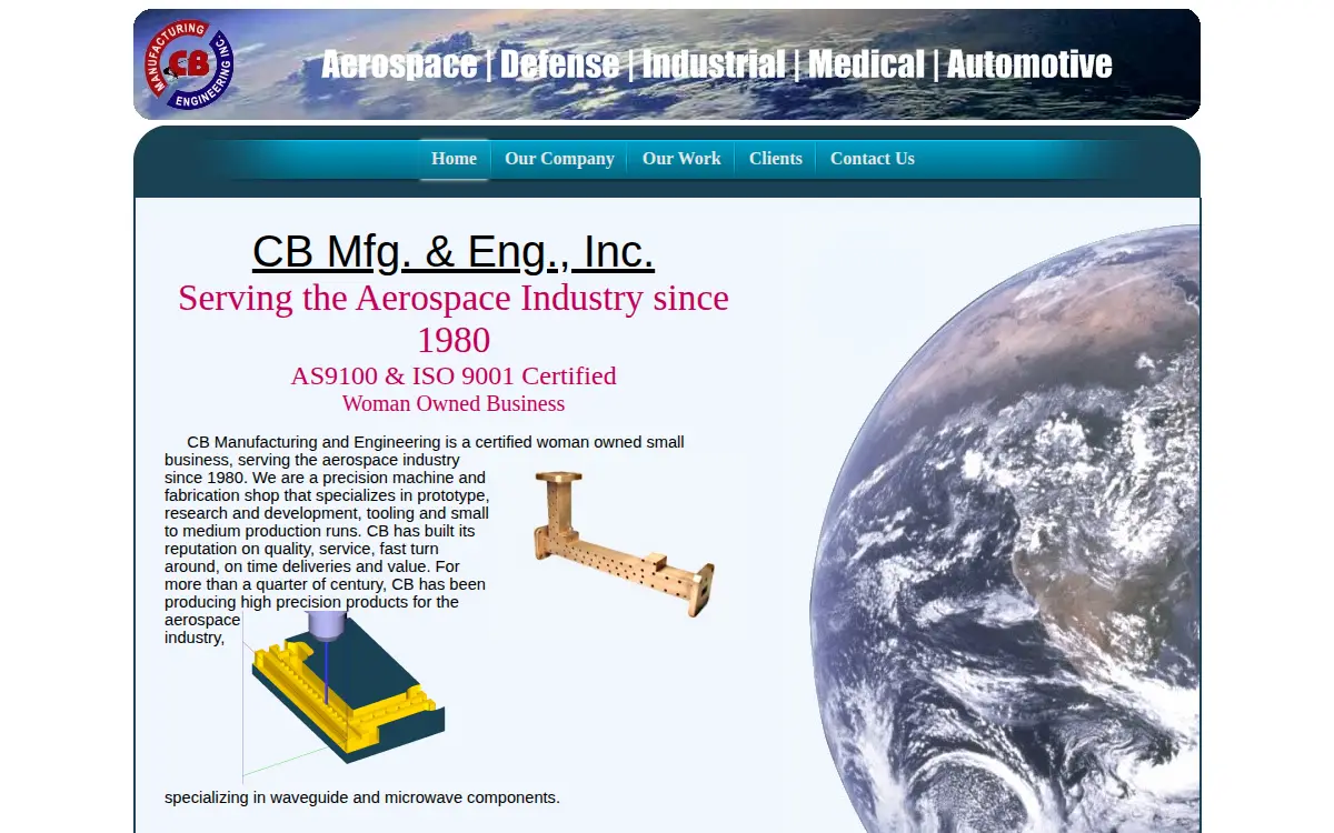 Homepage of Cb Manufacturing & Engineering INC