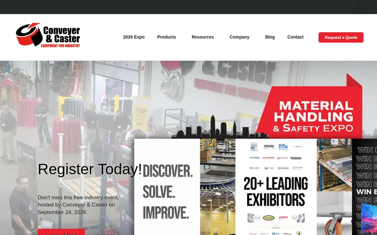 Homepage of Conveyer & Caster CORP.