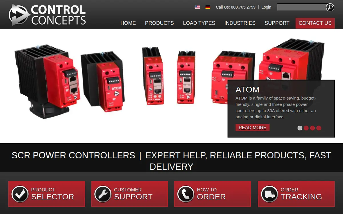 Homepage of Control Concepts INC.