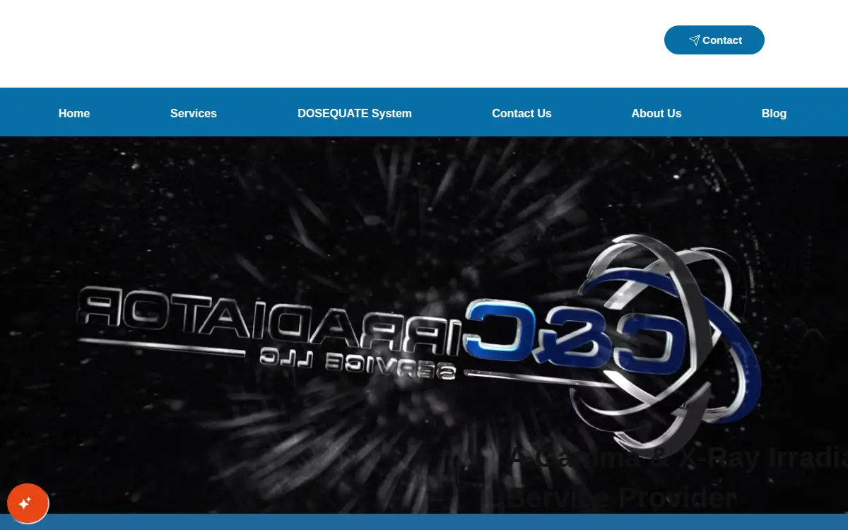 Homepage of C&c Irradiator Service, LLC