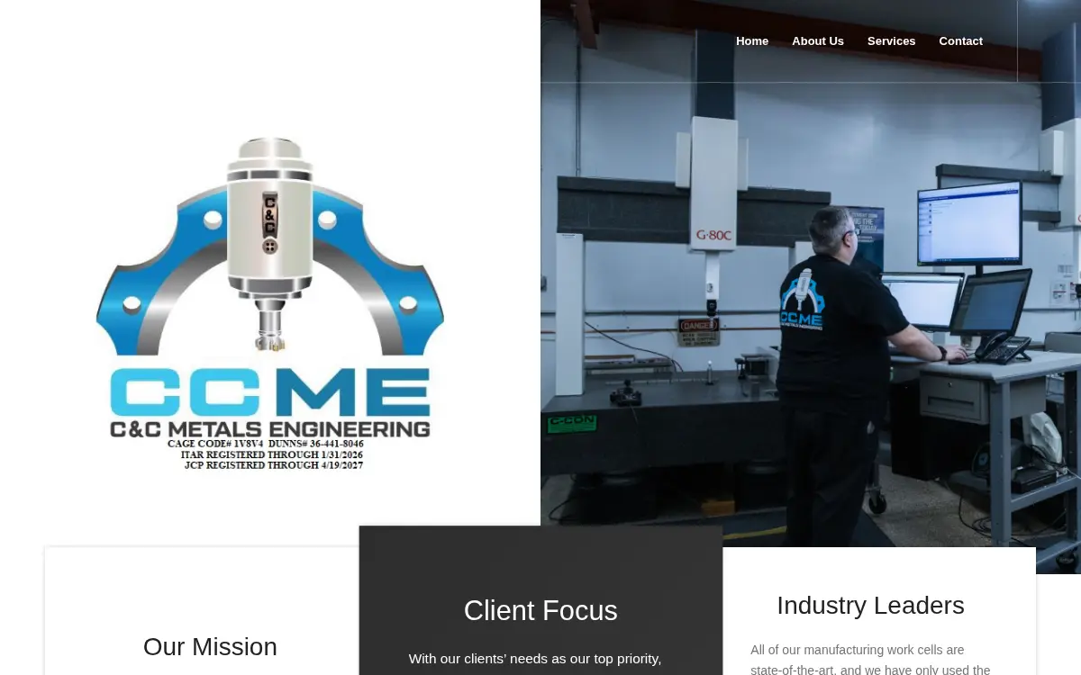 Homepage of C & C Metals Engineering INC