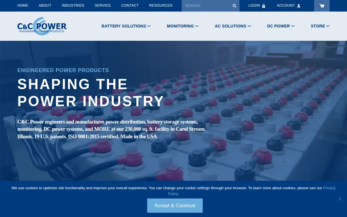 Homepage of C & C Power INC