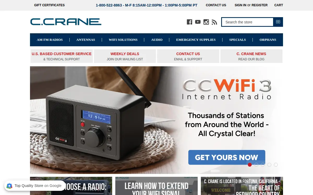Homepage of C. Crane