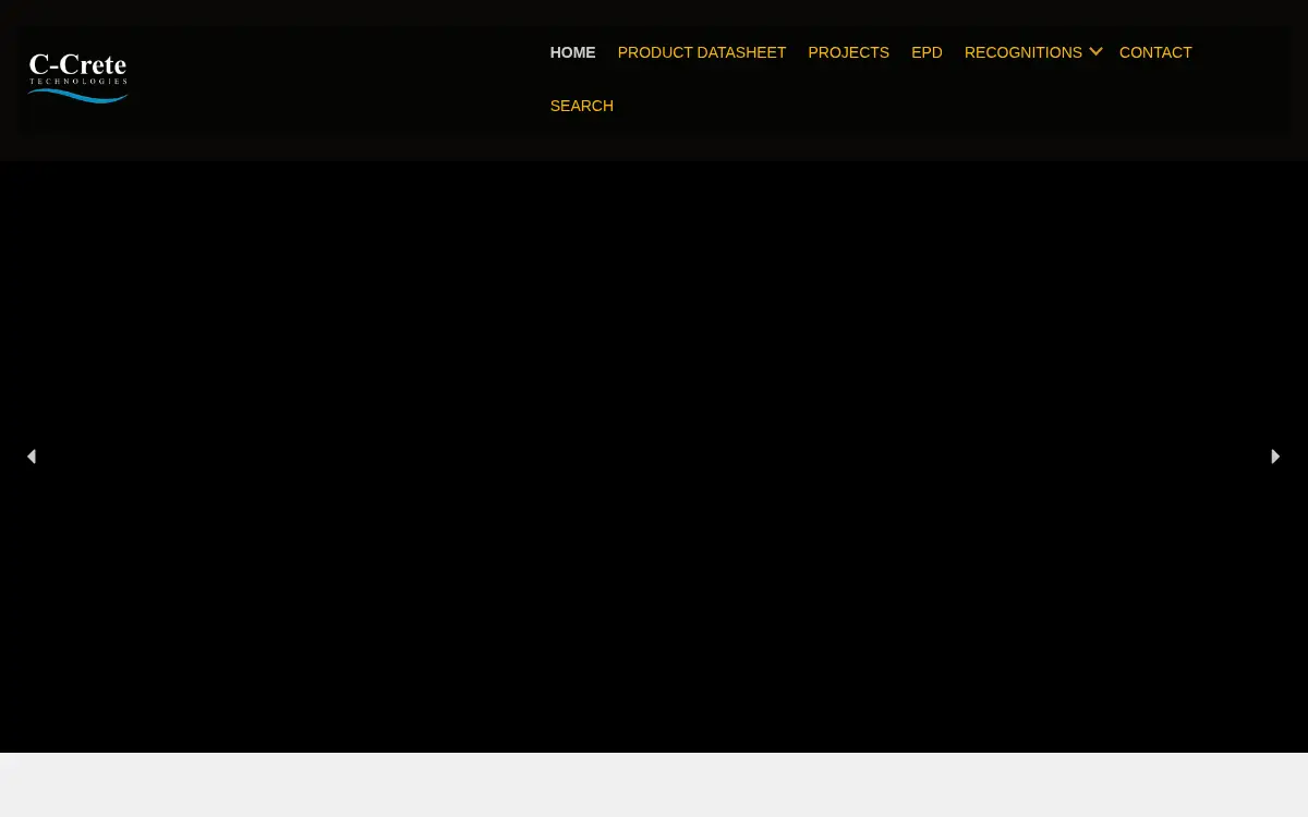 Homepage of C-crete Technologies LLC