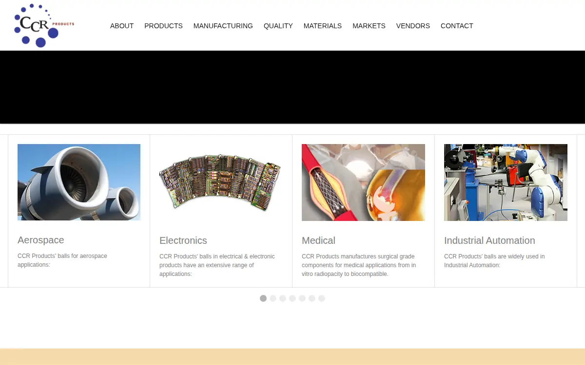 Homepage of Ccr Products, LLC