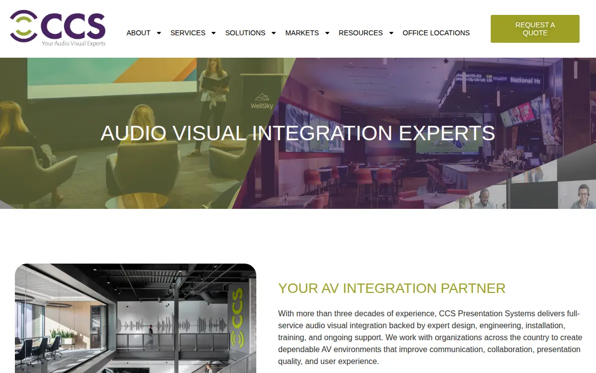 Homepage of Advanced Audio Visual INC
