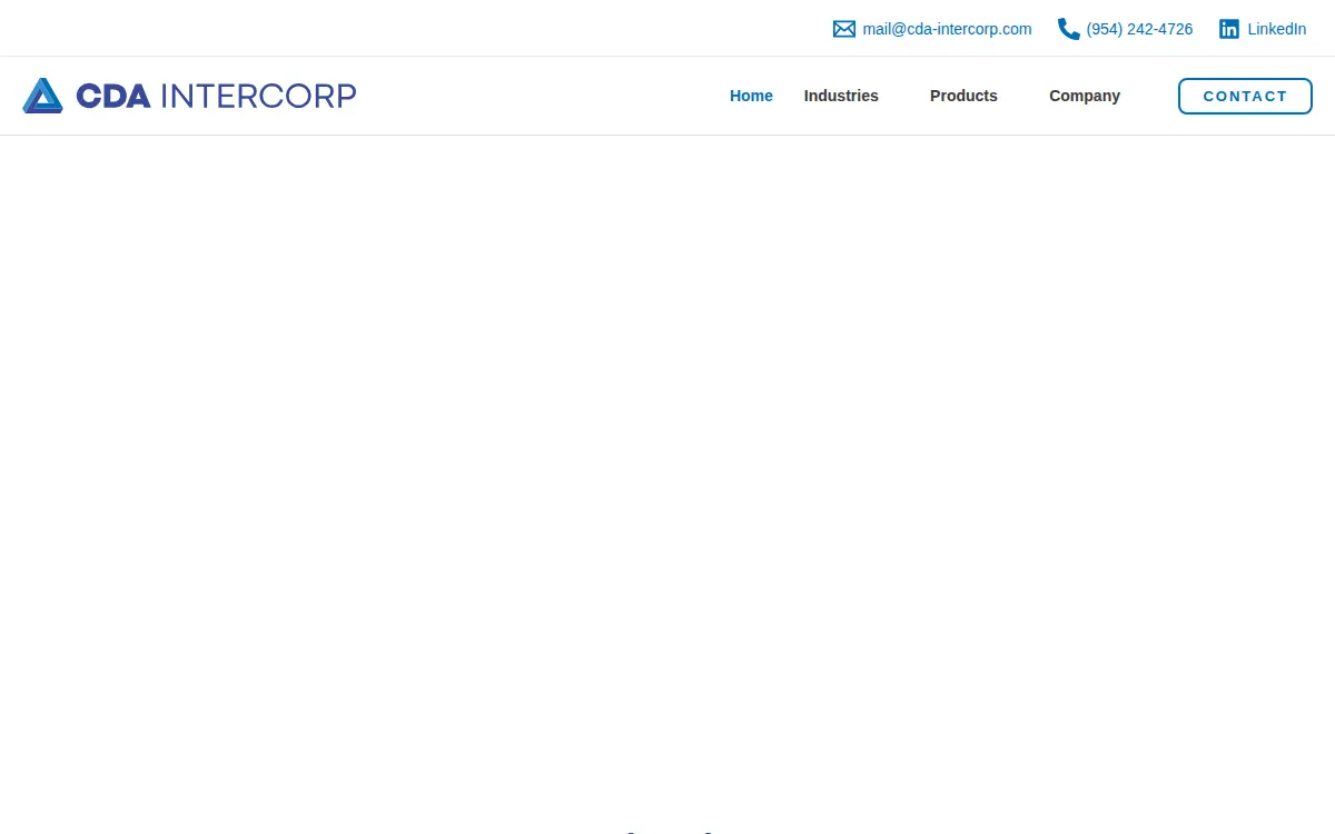 Homepage of Cda Intercorp LLC