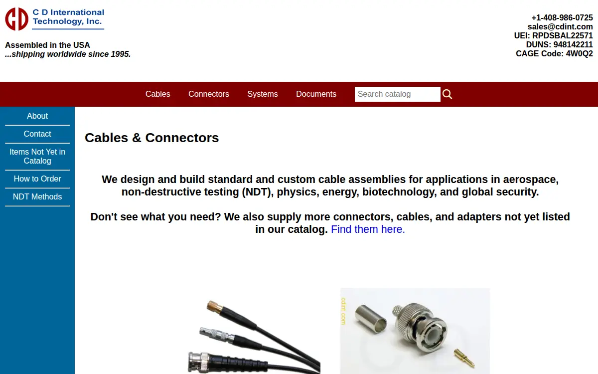 Homepage of C D International Technology, INC.