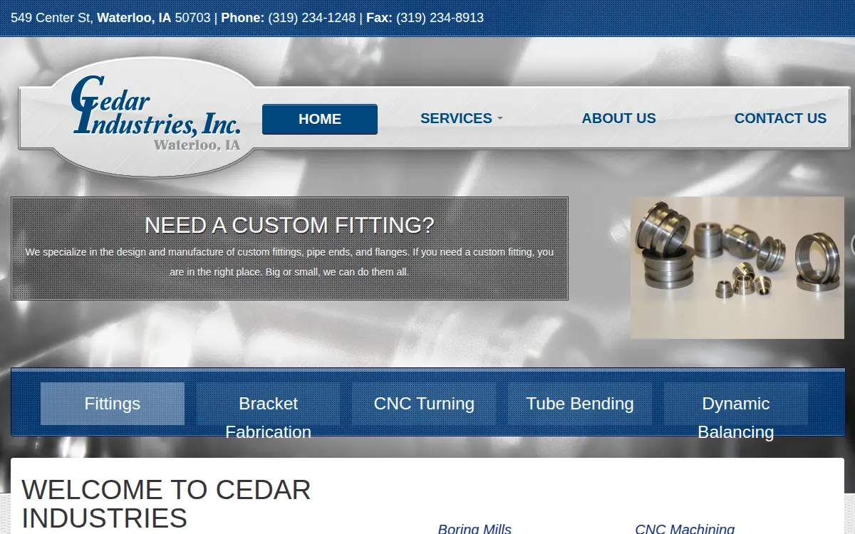 Homepage of Cedar Industries, INC