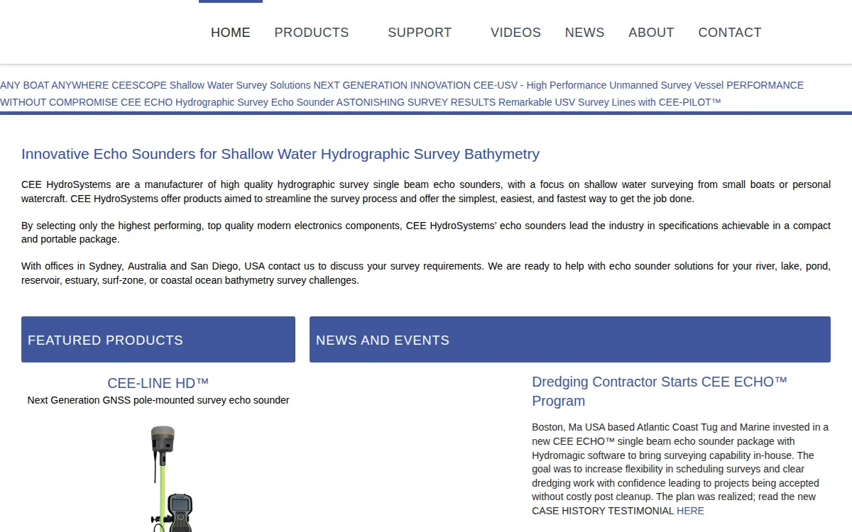 Homepage of Cee Hydrosystems USA INC