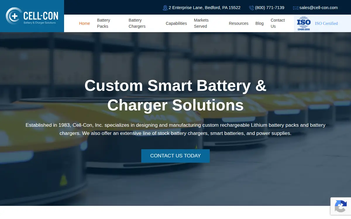 Homepage of Cell-con, INC.