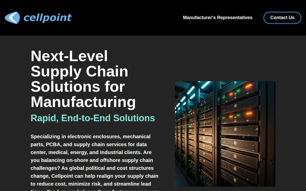 Homepage of Cellpoint Systems, INC