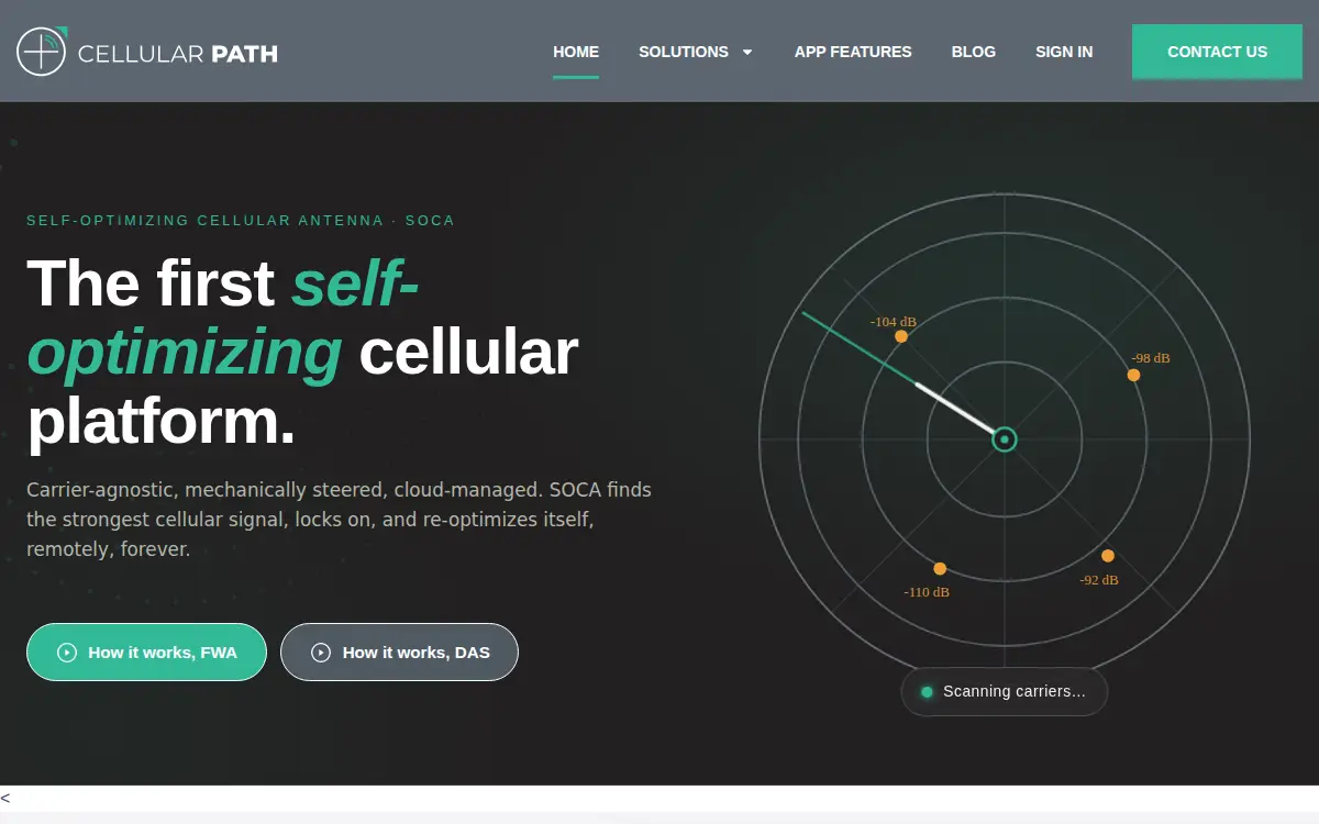 Homepage of Cellular Path, INC