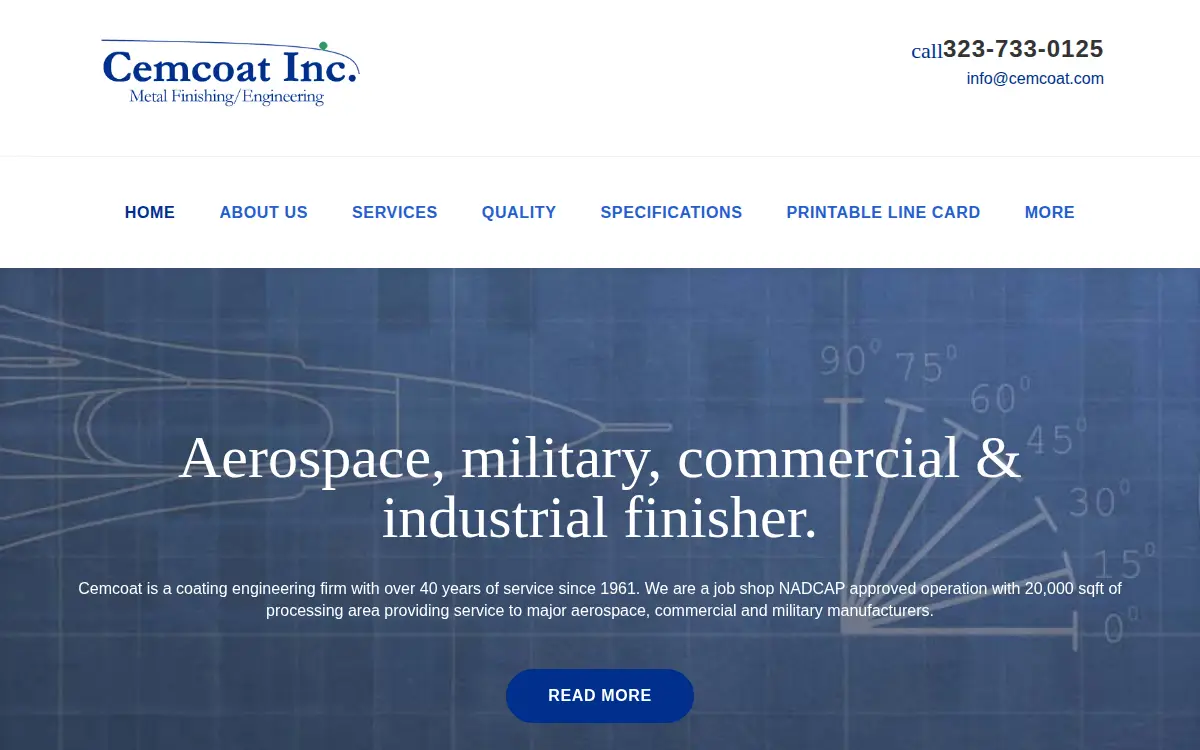 Homepage of Cemcoat INC