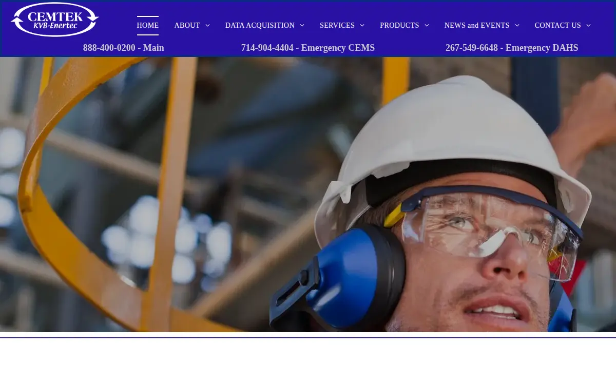Homepage of Cemtek Environmental, INC.