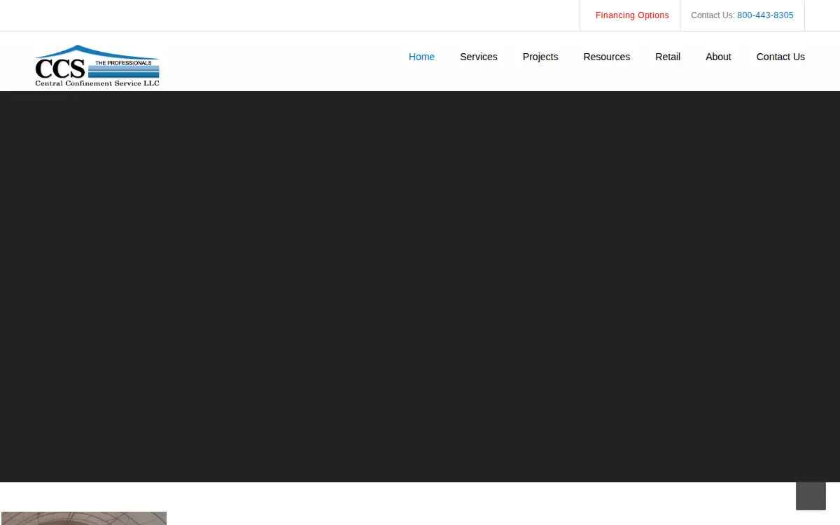 Homepage of Central Confinement Service, LLC