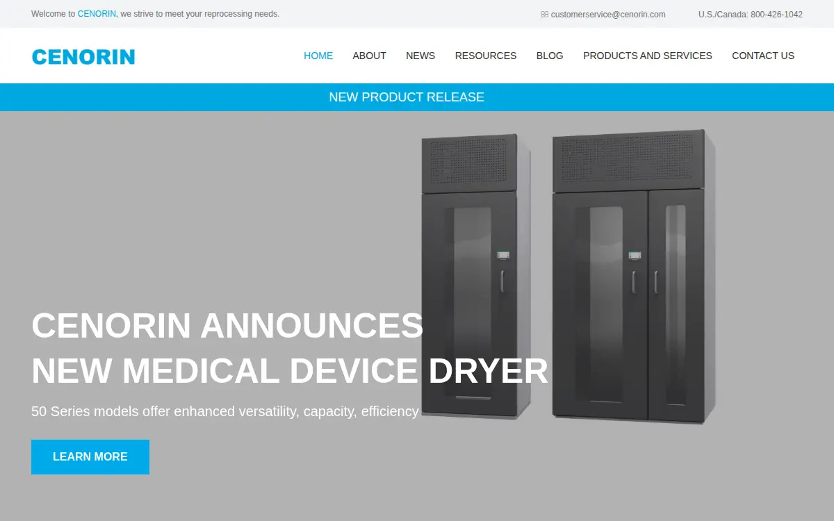 Homepage of Cenorin, LLC