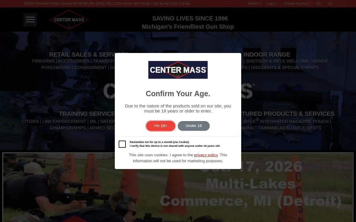 Homepage of Center Mass INC