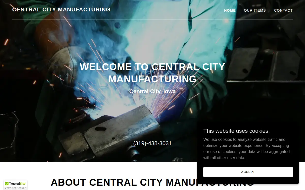 Homepage of Central City Manufacturing INC
