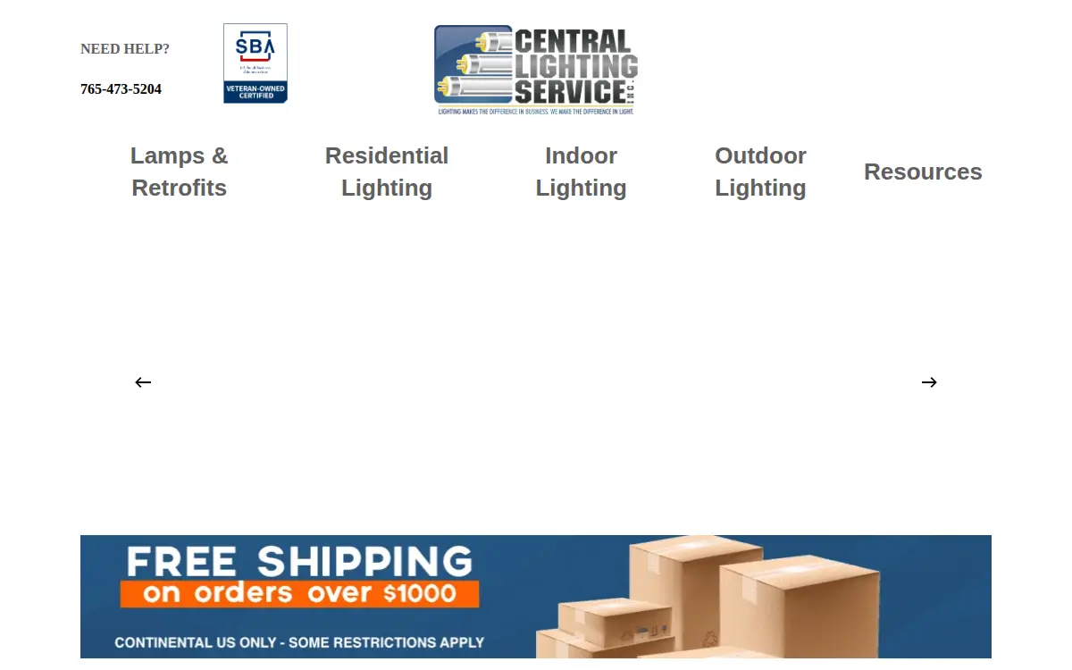 Homepage of Central Lighting Service & Supply CO INC