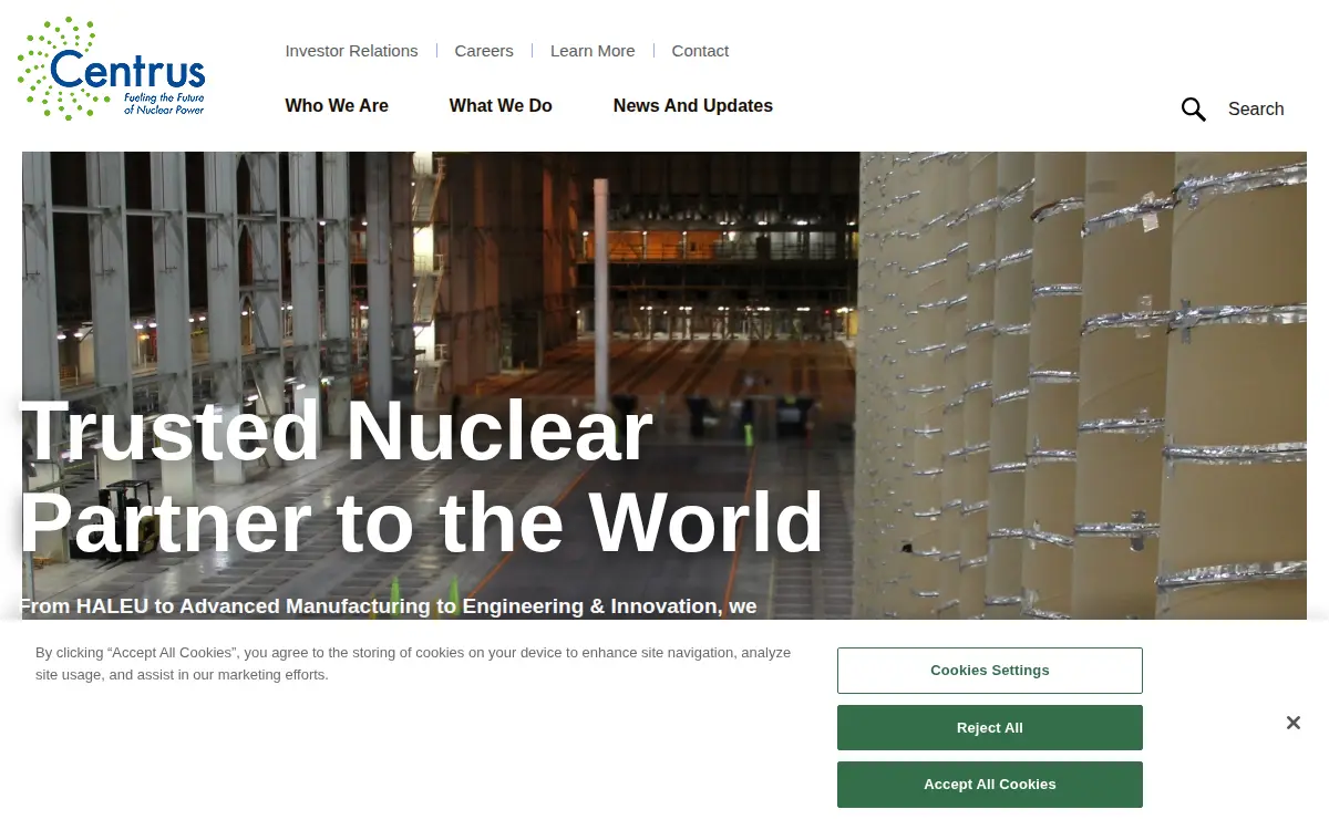 Homepage of Centrus Energy CORP.