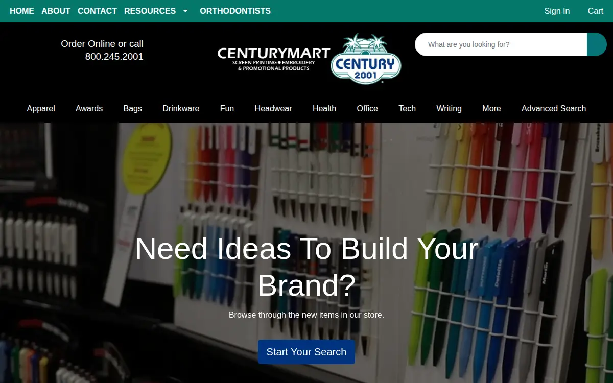 Homepage of Century 2001, INC.