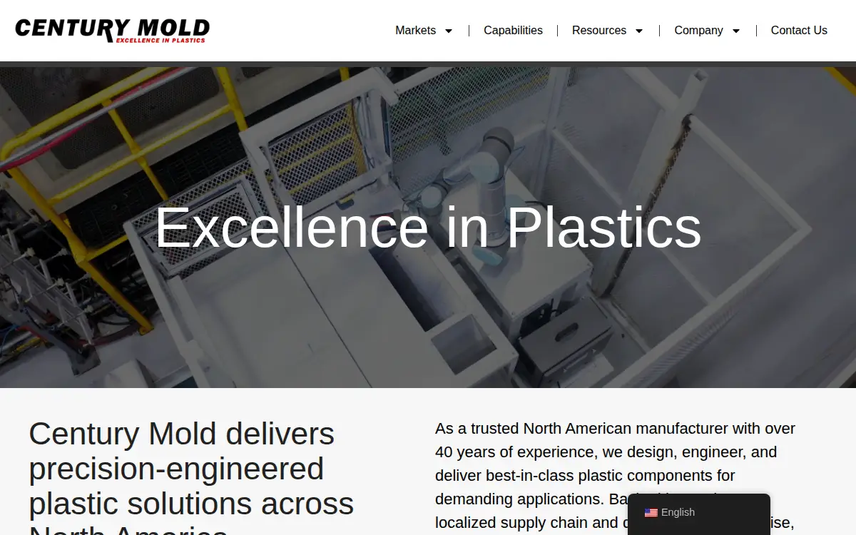 Homepage of Century Mold Company, INC