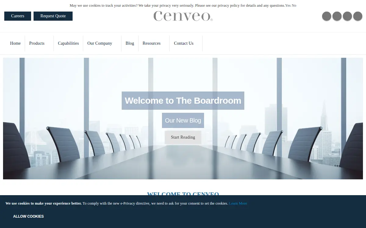 Homepage of Cenveo Worldwide LTD