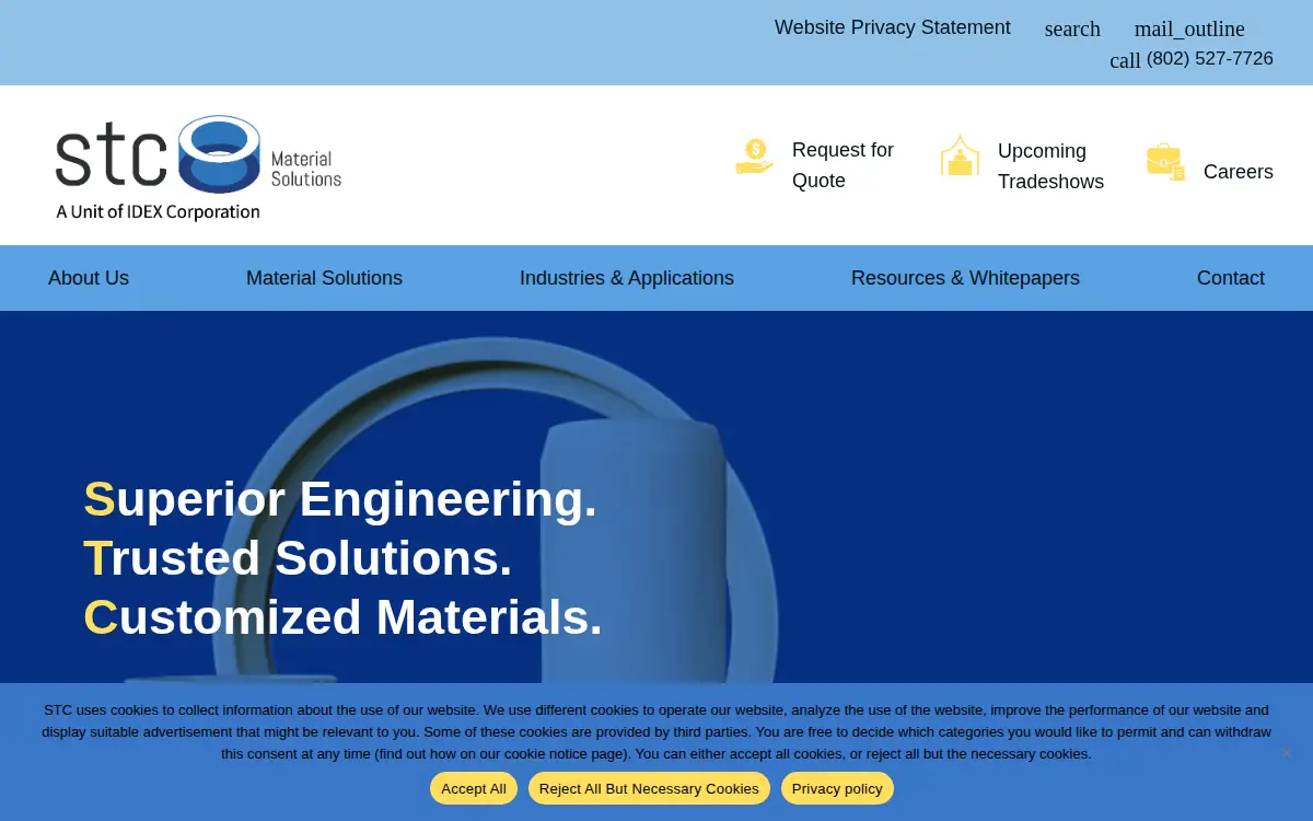 Homepage of Superior Technical Ceramics Corporation