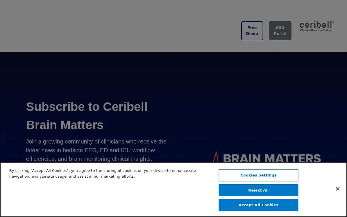 Homepage of Ceribell, INC