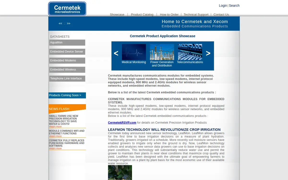 Homepage of Cermetek Microelectronics, INC.