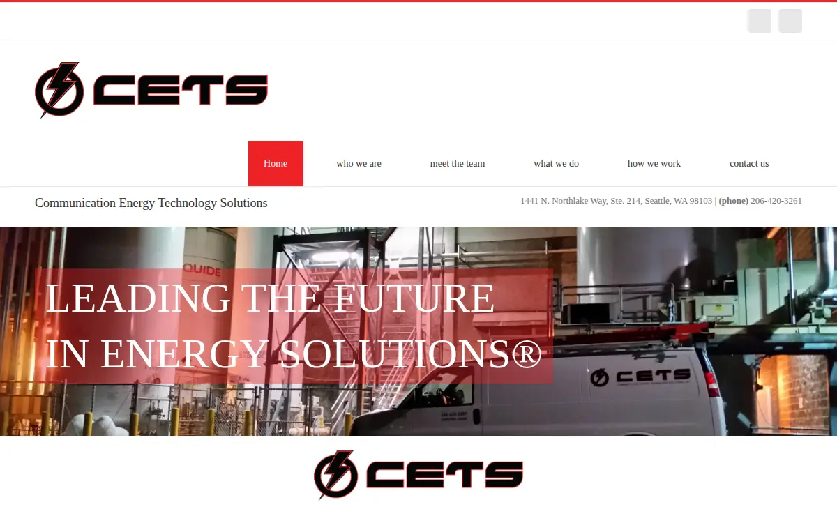 Homepage of Cets LLC